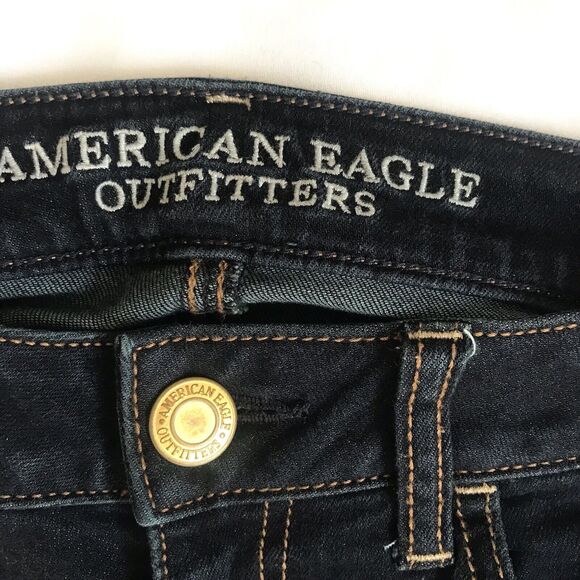 American Eagle Jegging Skinny Stretch Whisker Dark Wash 2 2R (28x29) AE AEO MINT - Picture 3 of 11